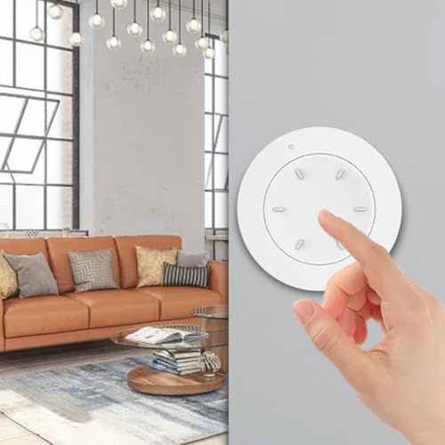 FACAIIO Zigbee Interruptor de atenuación giratorio inteligente con control de perilla, funcionamiento remoto y compatibilidad con concentrador para iluminación inteligente del hogar