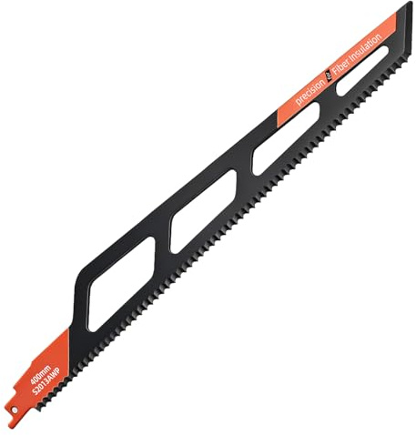 1x Lame de Scie Sabre PRO de 400 mm pour Isolant | Professional Accessoire Scie Sabre pour Laine Minérale, Tubes Isolés, Panneaux Isolants et Matériaux Souples
