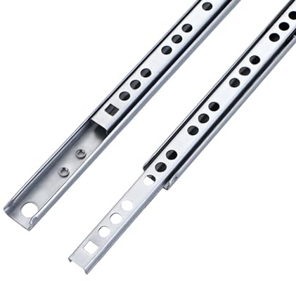 2 Pack 17mm Groove Drawer Runners – 246mm Ball Bearing Drawer Slides – Full Extension Cabinet Drawer Runners for Kitchen Furniture, Wardrobe, Desk & DIY