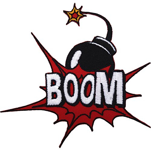 Boom Bomb Patch zum Aufbügeln / Aufnähen, Comic-Abzeichen