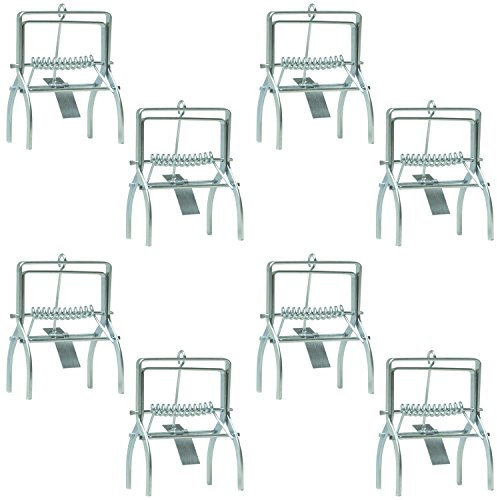 Woodside 8 Pack of Heavy Duty Mole Claw Scissor Traps Fast Humane Kill