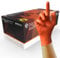 UNIGLOVES PROTECT Orange HD GA0054 Nitril Einweghandschuhe - extra stark, vielseitig einsetzbar, puderfrei, silikonfrei, Box mit 100 Handschuhen, Orange, Groß