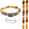 Bernsteinkette Hund & Katze – Verstellbares Bernsteinhalsband – Bernstein Halsband für große & kleine Hunde und Katzen (45-50 cm)