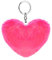 Soleebee Künstliche Kaninchenfell Keychain Flauschigen Liebesherz Pom Pom Schlüsselanhänger Taschen Koffer Rucksäcke Zubehör Charm Auto Schlüsselanhänger Schlüsselring für Frauen Mädchen (Pink)