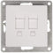 MC POWER - Netzwerkdose | CUP | 2x RJ45, UP, weiß, poliert