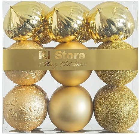 Busybee Unbekannt Palline di Natale 20 Pezzi 8 cm Oro - Ornamento per la Decorazione dell'Albero