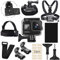 Eyeon Accessori Kit per GoPro Hero 8 Black-60M Custodia Impermeabile, Cinghia Pettorale, Supporto per Cinghia Testa, Cinturino Polso Borsa, Strorage Pouch Bag, 360 Clip Montaggio Zaino