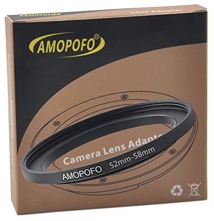 52mm bis 58mm Metall Filter-Ring,52-58mm Step up Filteradapter Ring - von Kamera Objektiv mit 52mm Filtergewinde auf 58mm Filter-Ring