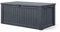 Koll Living Auflagenbox/Kissenbox 570 Liter l 100% Wasserdicht l mit Belüftung dadurch kein übler Geruch/Schimmel l Moderne Holzoptik l Deckel belastbar bis 250 KG (2 Personen) (GRAU)