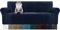 MAXIJIN Thick Velvet Sofabezüge 3-Sitzer Super Stretch rutschfeste Couchbezug für Hunde Katze Haustierfreundlich 1-teilige elastische Möbel Protector Plüsch Sofa Schonbezüge (3 Sitzer, Navy Blau)