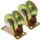 2 Pcs Ruedas de Corredera Resistente, Ruedas de Puerta con Ranura, Riel de Rueda en Forma, Rueda Industrial con Ranura, para Máquina Industrial, Puerta Rodante, Capacidad de Carga 300 kg