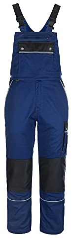TMG | Leichte Arbeitslatzhose für Herren Style Light, dunkelblaue Arbeitshose mit Kniepolster & Taschen, robust | Gr. 54