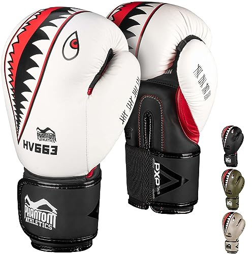Phantom Boxhandschuhe Fight Squad | MMA Thai Boxing Gloves | Männer (Fight Squad - Weiß, 10 Oz)