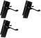 Haven Heritage Door Handle Sets Victorian Scroll Matt Black Handles Latch Lock Bathroom Privacy Long Latch Handle (150mm) x 3