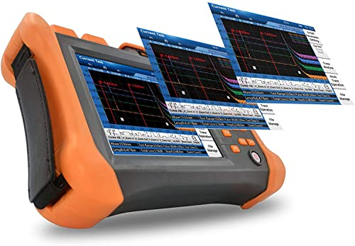 SUWOLF 1310/1550nm 32/30dB OTDR Messgerät 5.6 Touchscreen 120KM Glasfaser Tester Test Distanz LWL Messgerät FTTH Faseroptikkabel Tester Werkzeug OTDR Messung mit (VFL) (OTDR32F-T1-B)