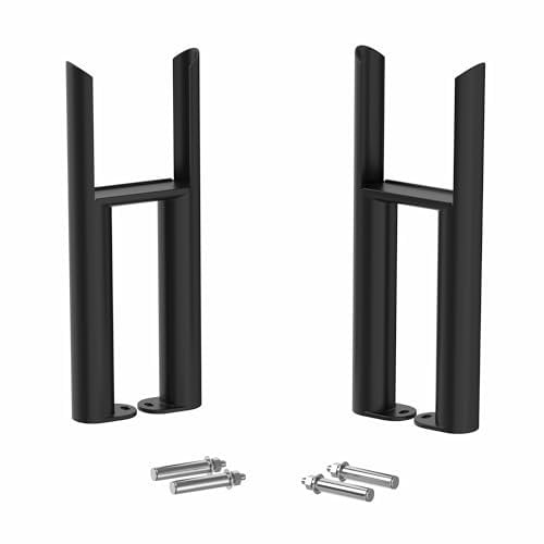 DuraTherm® Floor Mounting Radiator Leg Kit Feet Freestanding Supports for Traditional Cast Iron Style Colosseum Triple Bar 3 Column Radiators, Matt Black