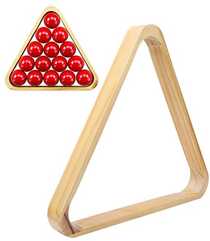 Agatige Billiards Ball Rack,Triangle Pool Rack,Solid Wood Pool Ball Rack Billiard Snooker Ball Frame Pool Table Ball Holder Positioning Rack Sports Supplies Accessories