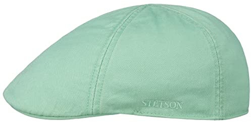 Stetson Texas Cotton Flatcap UV Schutz 40+ Unifarbene Schirmmütze Frühjahr Sommer Mint L (58-59 cm)