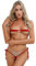 IEFIEL Femme Micro Maillots De Bain Bikini 2 Pieces Ensemble Soutien Gorge + G-String à Ficelle Lacets Feuilles Ouvert Costume De Plage Natation Beachwear Z Mini Rouge Taille Unique