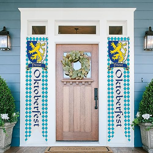 Oktoberfest Deko, 2 Stück Oktoberfest Banner, Bayrische Deko, Oktoberfest Wand Banner für Deko Oktoberfest Party
