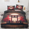 GEDAEUBA Sommer Bettwäsche 155x220 Japanische Torii - Asiatische Bettbezug 155x220 3 teilig, Wendebettwäsche und Kissenbezug 80x80, Weiche Mikrofaser Bettwäsche-Sets mit Reißverschluss