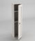 House Toilet Roll Holder Free Standing Bathroom Loo Roll Slimline Cupboard Unit Storage Solution (White)