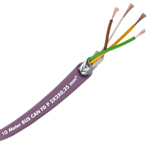Lapp 2170273 Unitronic BUS CAN FD P - Cavo bus 2 x 2 x 0,25 mm², schermato, altamente flessibile, resistente all'olio, resistente ai raggi UV, cavo bus per catena da traino, certificato UL e CSA