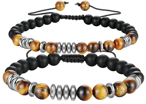 Jbniuay Cadeau Couple,Bracelet couple - bracelet homme/bracelet femme，“Je t'aime” Bracelets De Code Morse，idee cadeau femme/homme，Cadeau de Noël