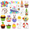 Kanayu 16 Pcs Halloween Cruise Door Decorations Magnetic Car Magnets Anchor Life Preserver Magnets for Christmas Thanksgiving Valentine's Day St. Patrick's Day Easter Carnival Refrigerator(Bunny)