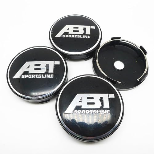 TrUkd 4 Stück 60MM für Auto Radnabenkappen Kompatibel mit für ABT ABT-b-Class - stark und robust - Nabenkappe für Auto,B-a