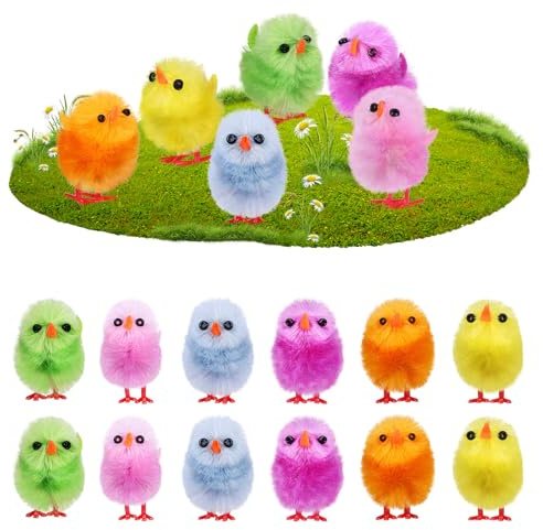 Ciieeo Flauschige Mini Osterküken Dekoration 3X3X3Cm - Weiche Künstliche Küken Für Osterfest Wohnaccessoires Und Geschenkideen