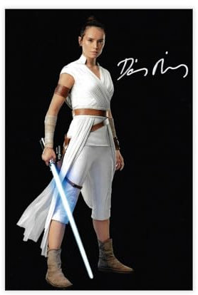 MExmeb Daisy Ridley signiertes Leinwand-Poster, Wandkunst, Dekordruck, Bild für Wohnzimmer, Schlafzimmer, Dekoration, ungerahmt, 40 x 60 cm