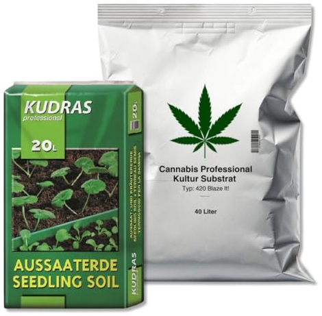 KUDRAS Duo Grow Pack: CanPro Cannabis Professional 40L Aussaaterde 20L