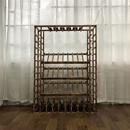 Présentoirs de support de stockage de vin - Casier à vin autoportant, casier à vin empilable, décoration créative présentoir à bouteilles de vin, pour cuisine, salon, cave à vin, bar (couleu