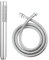 Muxios High Pressure Brass Round Handheld Shower Head Water Saving Shower Head with with Hose Flexible Stainless Steel 150cm Single Function Chrome Fnish Including Washer