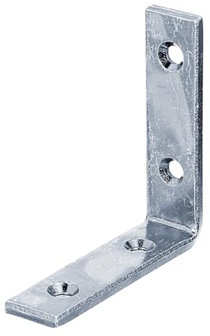 Alberts 823917 Balkenwinkel | schmal | galvanisch blau verzinkt | 80 x 80 x 20 mm | 20er Set