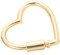 PLAFOPE Gold Charm Heart Lock Necklace Screw Carabiner Jewelry Carabiner Clasps for DIY