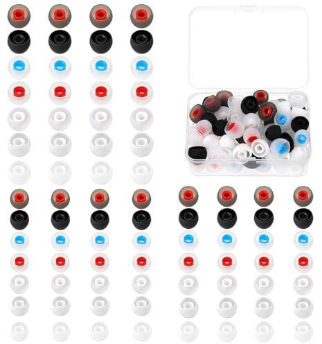 84 PCS Silicone Ear Bud Replacement Pieces Earbuds Ear Tips Replacement Ear Bud Covers S/M/L Sizes Ear Gels Soft Earphones Earbuds Colorful Ear Cushion Ear Bud Tips Replacement Kit