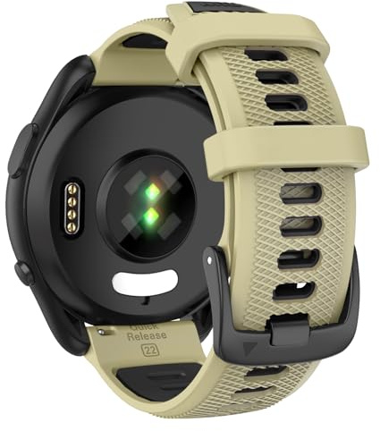 OVERSTEP Kompatibel für Forerunner 265 Armband, 22mm Ersatzarmband aus weichem Silikon für Garmin Venu 2/Vivoactive 4/Forerunner 255/Huawei Watch GT2/Ticwatch Pro S2/E2