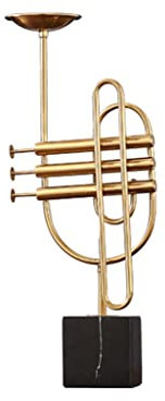 WEYFH Kerzenständer Kerzenständer Neoklassischen Saxophon Metall Kerzenständer Ornament Nordic Home Hotel Cafe Center Dekoration Wohnkultur