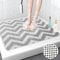Duschmatte rutschfest 80x80 cm, Komfort Weiche-Massage-Badematte mit Drainage, Schnelltrocknende Badezimmermatten, Waschbare PVC-Luffa-Duschmatte für Duschkabine Grau
