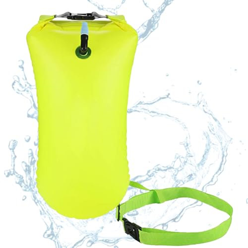 Bouée de Natation, Sécurité Pull Buoy en nageant, Eau Libre et en Triathlon, Flotteur tractée de Nage Gonflable, Swim Buoy