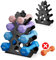 JOSMIMIC Hantelständer – Coral Inspired – 4-stöckiger A-Rahmen Hantelhalter mit Griff Platzsparend & kompakt für Home-Gym (Hanteln nicht inklusive)