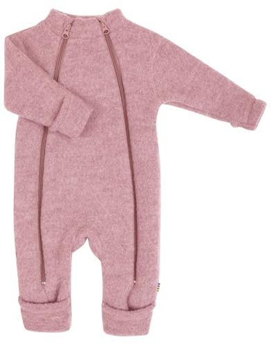 Joha Baby Mädchen Jungen Wagenanzug Wollfleece Merino-Wolle, Größe:86/92, Farbe:Old Rose