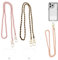 120 CM Cordon Telephone Portable, Chaine Telephone Portable Femme Collier Telephone Portable Tour de Cou Telephone Portable Avec 2 Patchs Compatible avec la Plupart des smartphones(Rose,Noir)