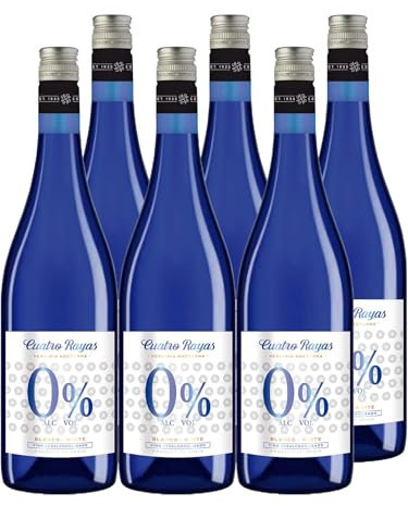 CUATRO RAYAS 0% Vino blanco Verdejo sin alcohol (6 Botellas x 750ml)