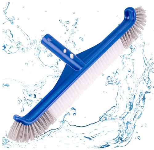 45cm Poolbürste Poolreinigung Reinigungsbürste,Zum Reinigen Von Poolwänden,Pool Bürste mit Gebogenen Enden Rückseite für Poolwand und Poolboden