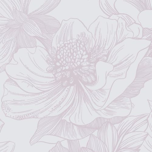 CiCiwind Selbstklebende Tapete Rosa Blumen Tapete 44CM×10M Wasserdichtes Möbelfolie Selbstklebend Vinyl Abnehmbar Klebefolie Blumen für Wand Schränke Möbel Dekor