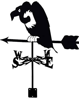 Wetterfahne Vogel mit Dachmontage e Windrichtungsanzeiger, Retro Wetterhahn Metall Wetterhahn Garten