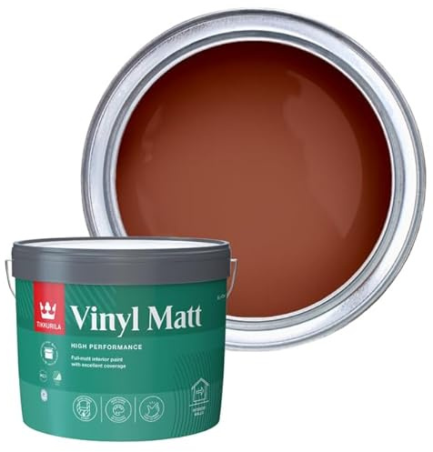 TIKKURILA Vinyl Matt - Washable Full Matt Emulsion Paint For Interior Walls & Ceilings - 10l Terracotta N405